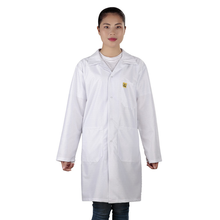 Cleanroom antistatic diamond knitted smock C0112