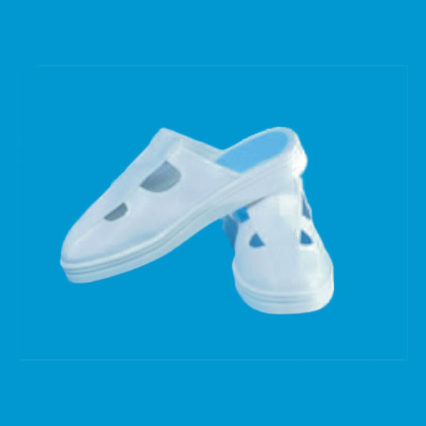 cleanroom white esd slipper with hole