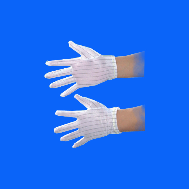 Cleanroom esd antistatic fabric gloves