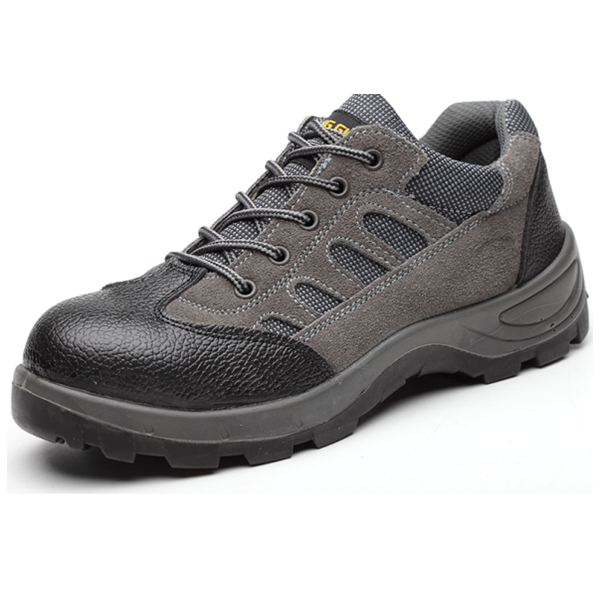 Grey velvet good breathability wear-resistance safety shoe for Automobile industry workers