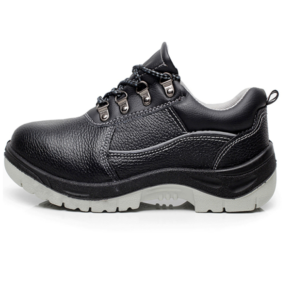 High quality litchi stria cow leather with pu sole safety shoe for multi-field workers protection