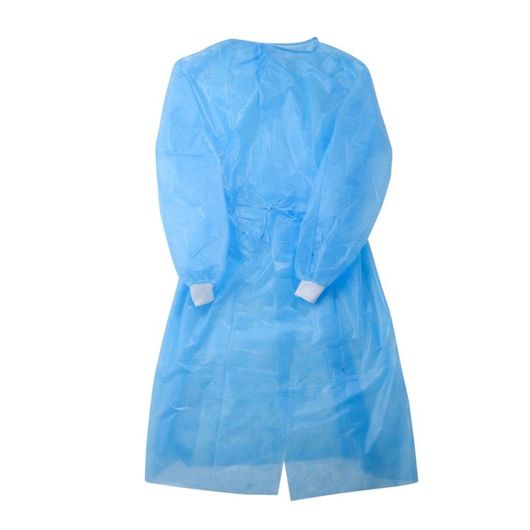 Disposable Non Woven Blue Yellow Isolution Gown