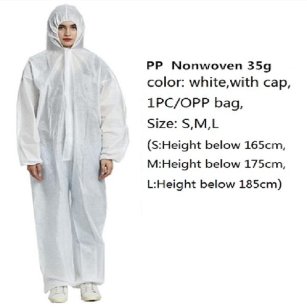 Wholesale non woven Safety isolation gown Cleanroom Uniform,white Coveralls Women/men